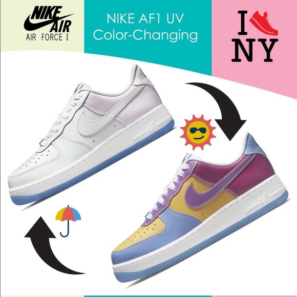 UV reactive Nike Air Force 1s Color changing - Picture 5 of 6